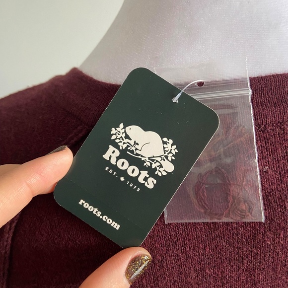 HOLIDAY PARTY NWT ROOTS SWEATER DRESS BURGUNDY CABINCORE COZY MODEST LOOSE FIT - Picture 11 of 12